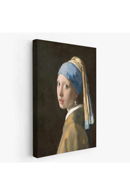 İnci Küpeli Kız Kanvas Tablo, Ressam Johannes Vermeer -4969