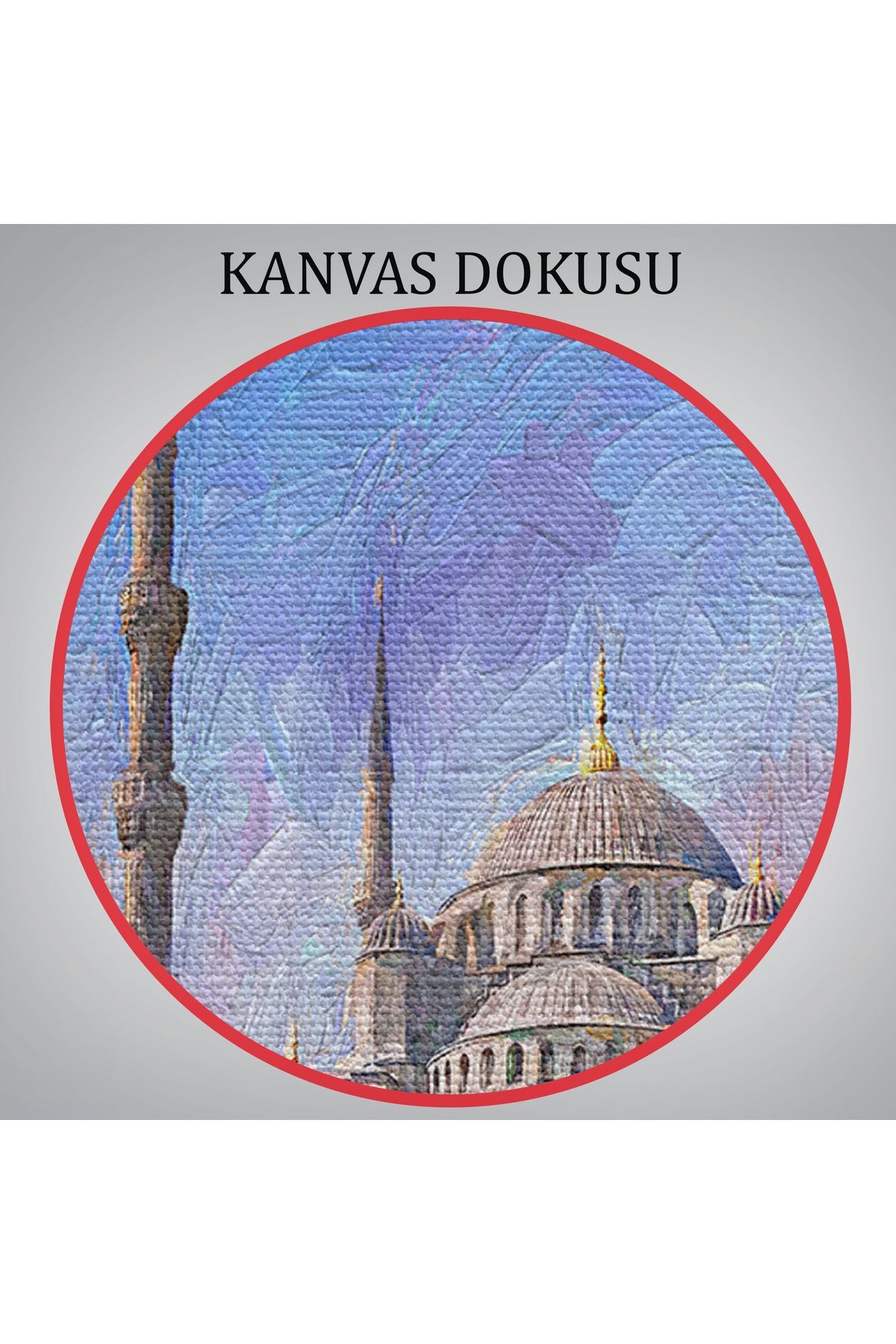 Sultan Ahmet Camii Yağlıboya Görünüm Kanvas Duvar Tablosu-3692