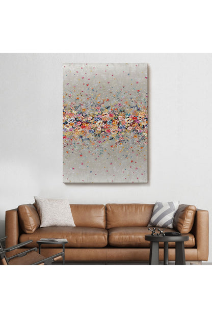 Renkli Çiçekler Duvar Tablosu-6085