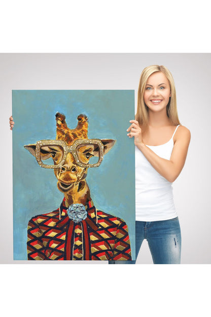 Sosyetik Zürafa Dekoratif Duvar Tablosu-6131