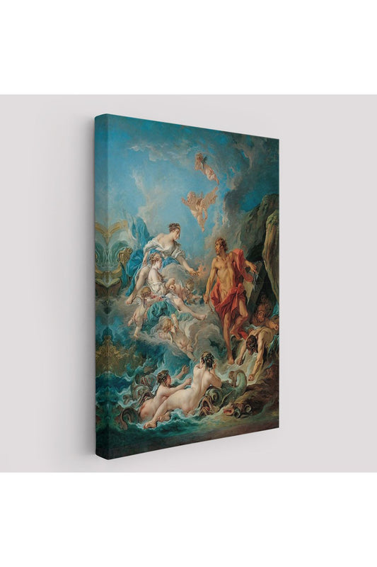 Juno, Aeolus'tan Rüzgarları Serbest Bırakmasını İstiyor, François Boucher Rönesans Tablosu-6061
