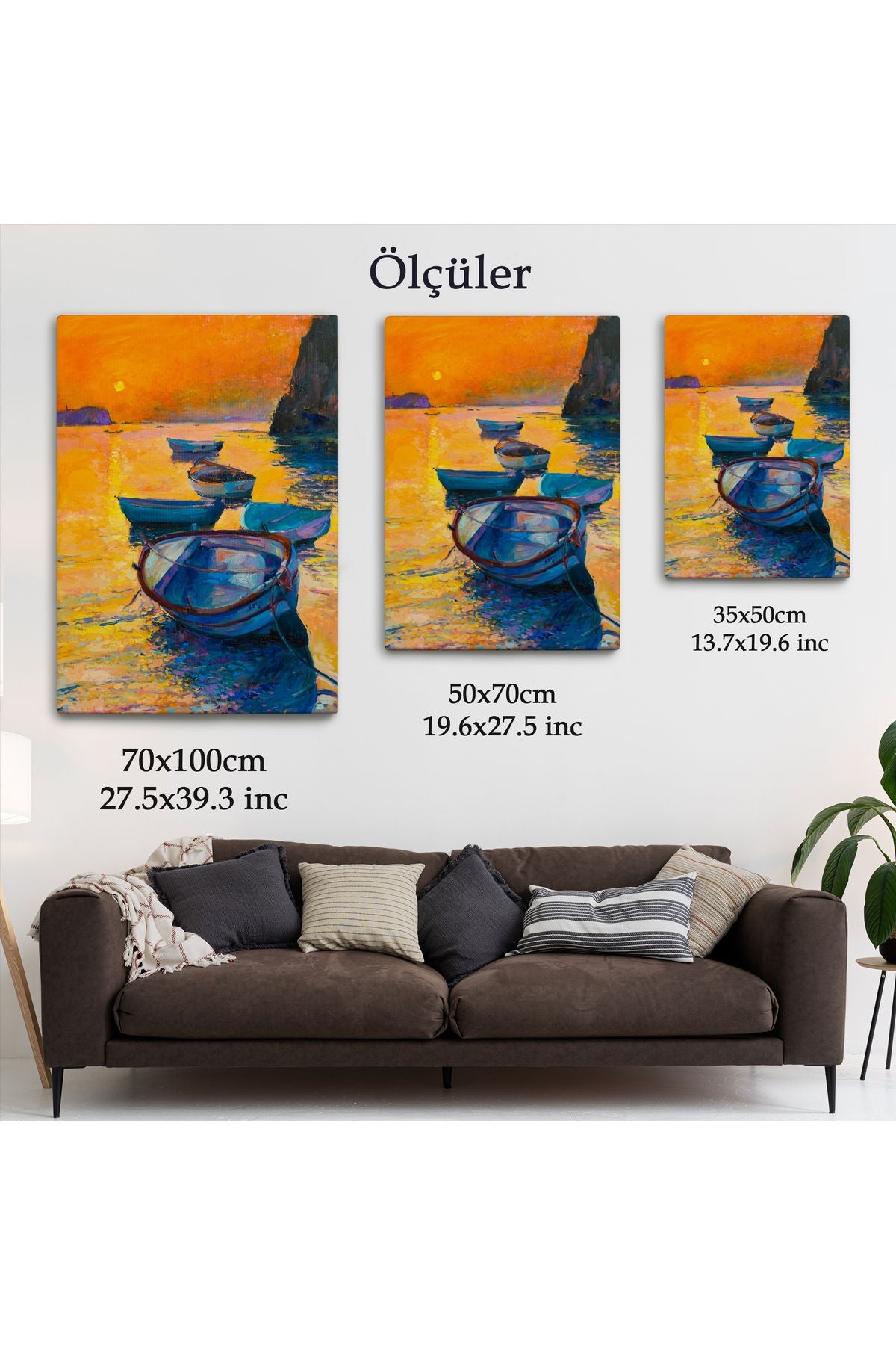 Denizde Gün Batımı Manzarası Duvar Tablosu-5983