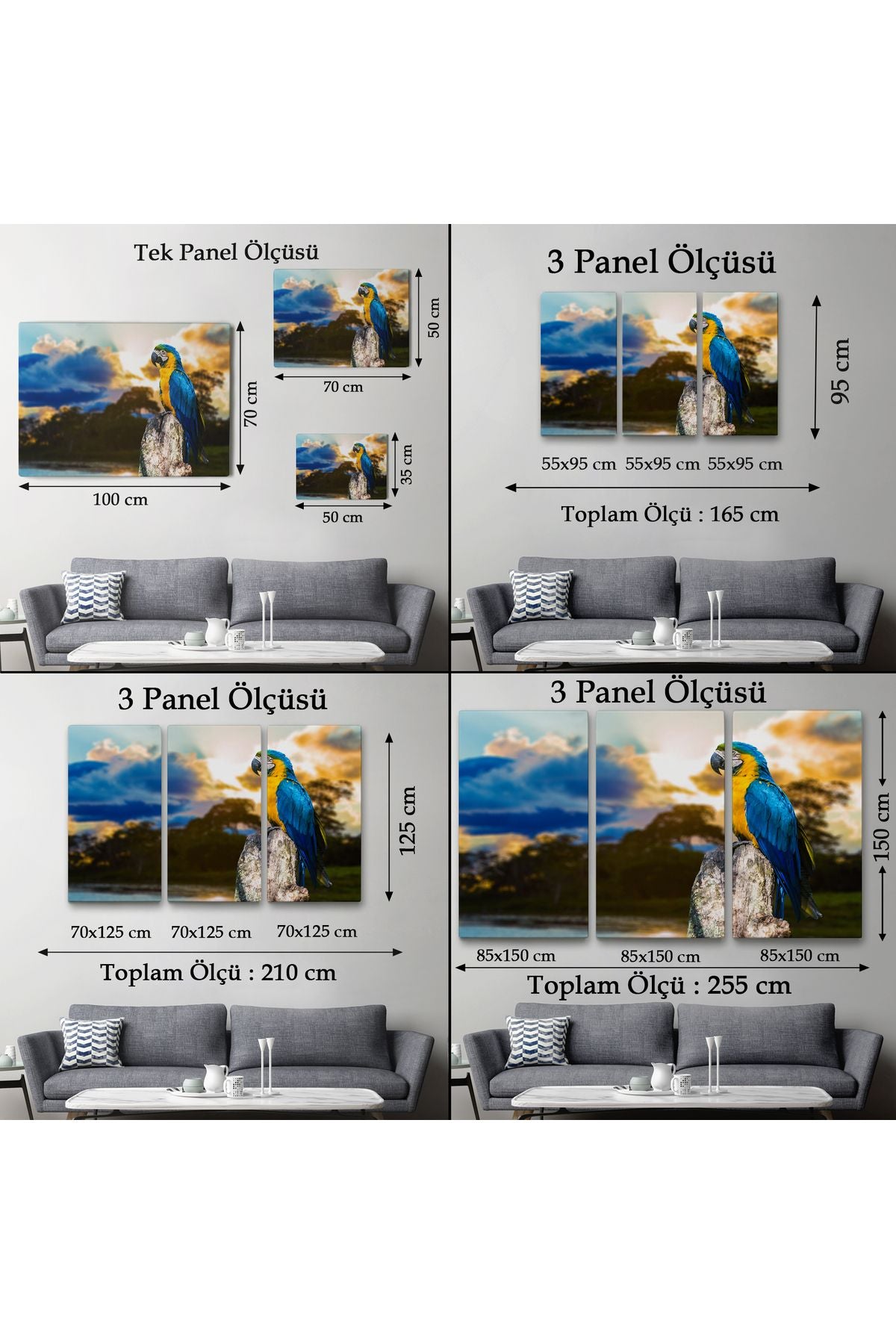 Papağan Dekoratif Kanvas Tablo 1123