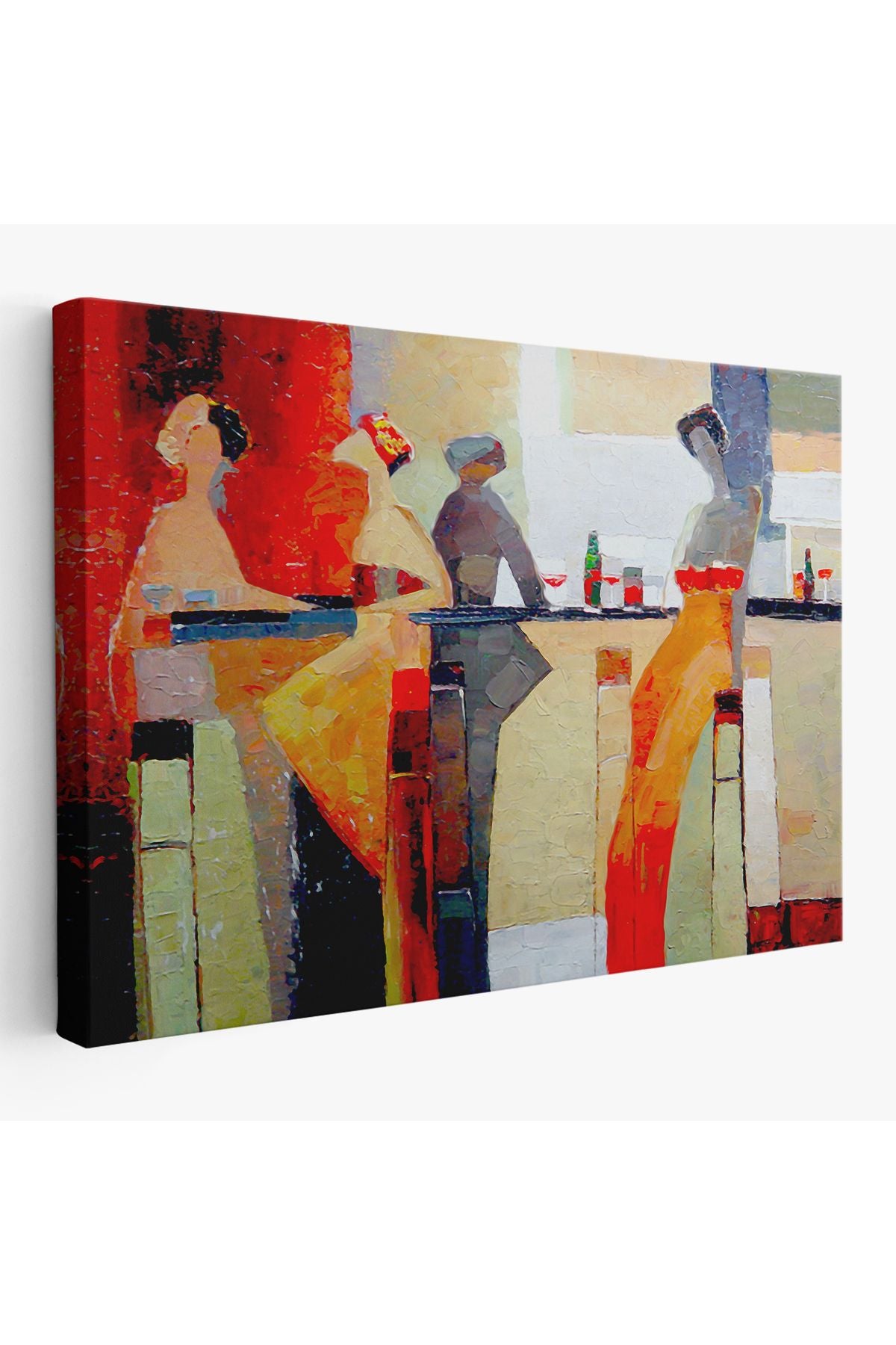 Özel Tasarım, Dekortif BaskıPubdaki Kadınlar Tablosu - Women in the Pub -6604