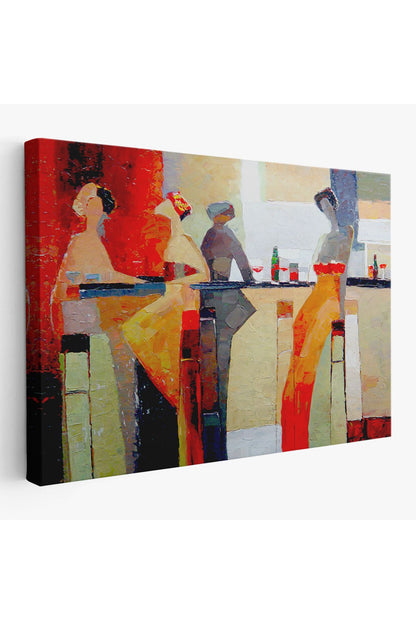 Özel Tasarım, Dekortif BaskıPubdaki Kadınlar Tablosu - Women in the Pub -6604