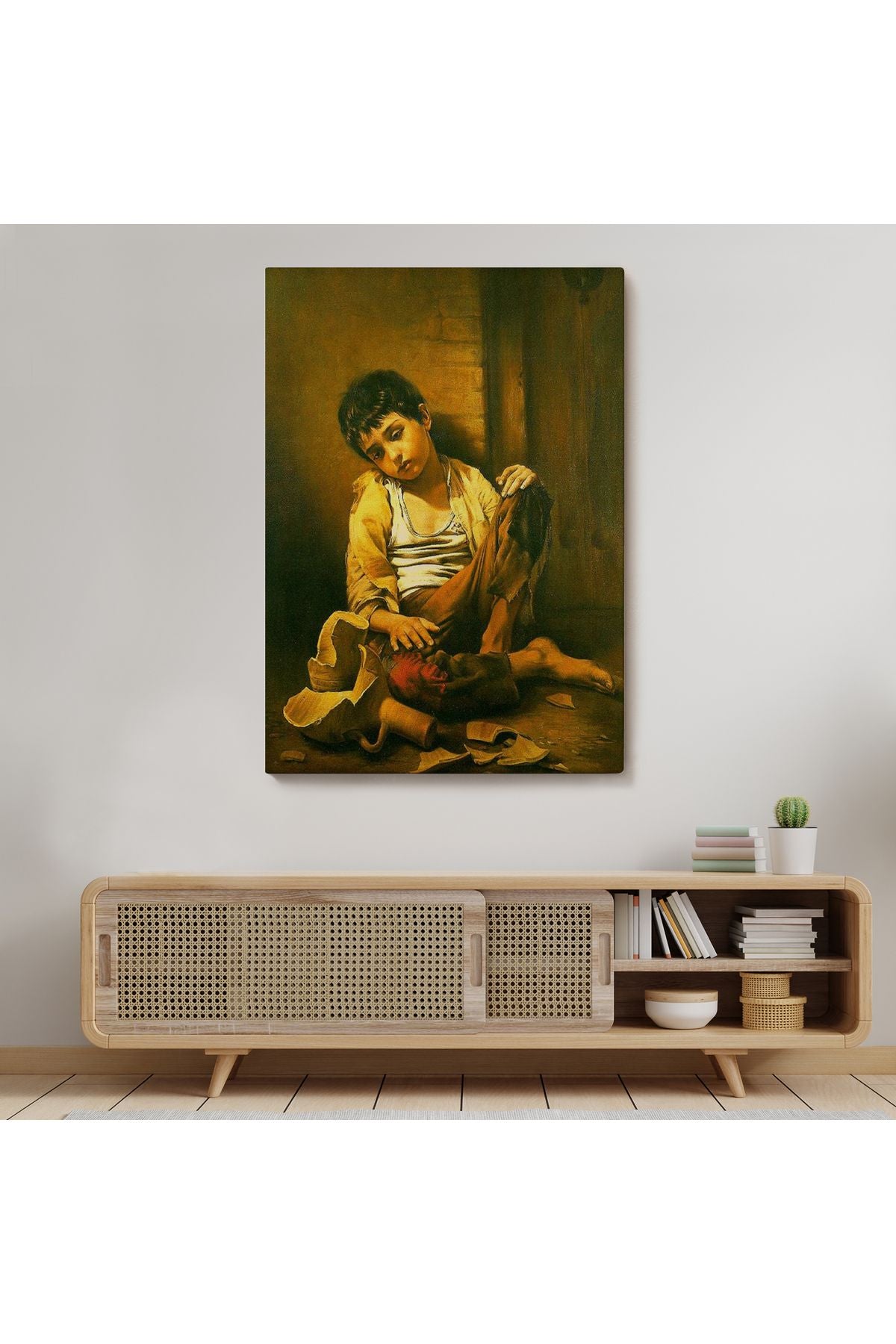 İranlı Ressam Morteza Kartouzıan Garip Çocuk Eseri Duvar Tablosu-6088