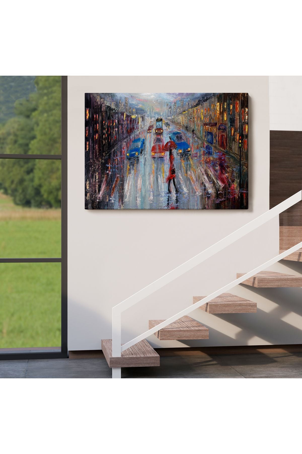 Özel Tasarım, Dekortif  BaskıYağlı Boya Görünümlü Modern Kanvas Duvar Tablosu, Tablo-1197