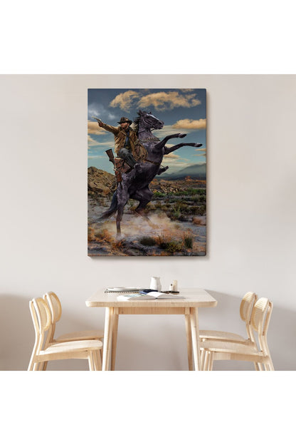 YS Özel Amerikan Kovboyu Dekoratif Duvar Tablosu-6124