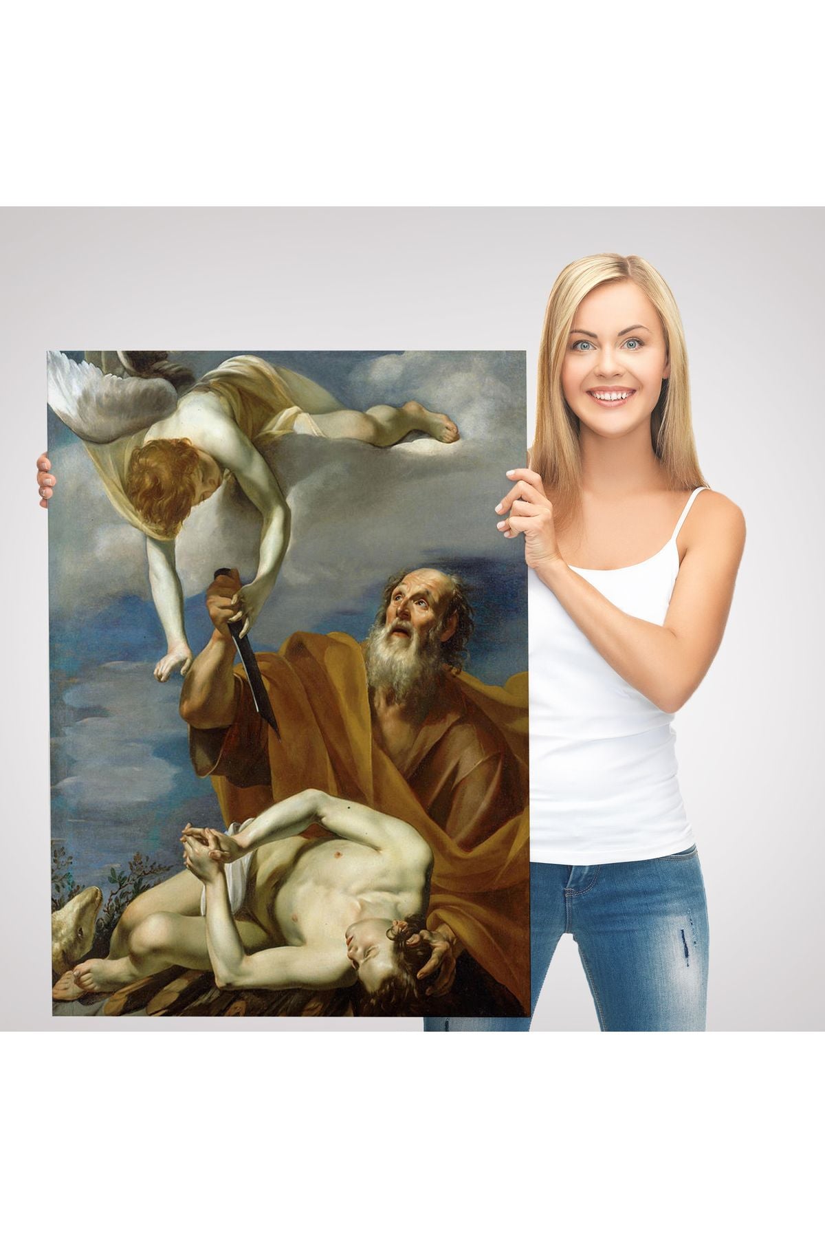 İshak'ın Kurban Edilmesi, Orazio Riminaldi Kanvas Tablo-5290