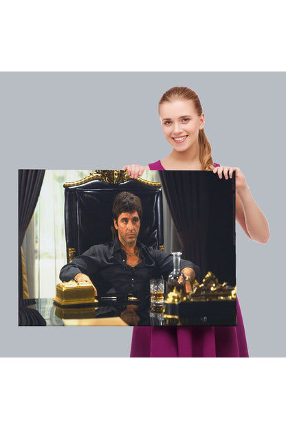 Scarface Alpacino İtalyan Mafya Kanvas Tablo-5137