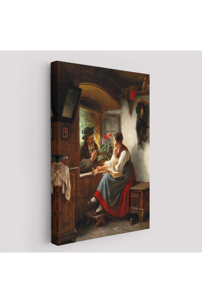 Ortaçağ Avrupası Sevgililer Duvar Tablosu-6103