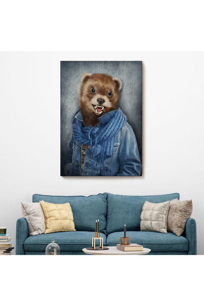 Simsar Kafalı İnsan Kanvas Tablo-4990