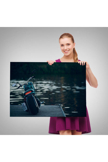 Motosiklet Kanvas Tablo, Büyük Kanvas Tablo, Motosiklet Sürücüleri İçin Bir Hediye-5379