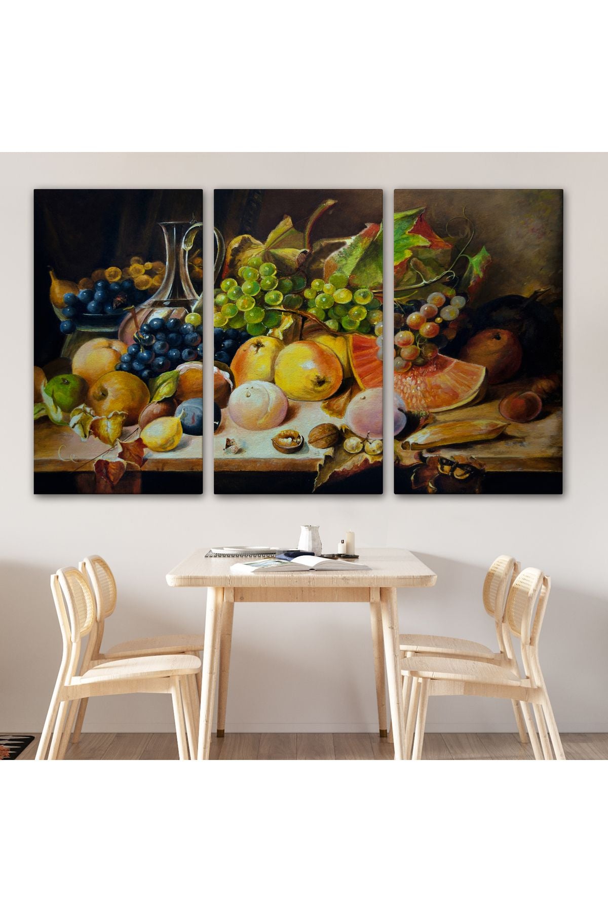 Masa Üstündaki Meyveler Yağlı Boya Görünümlü Tablo-1221