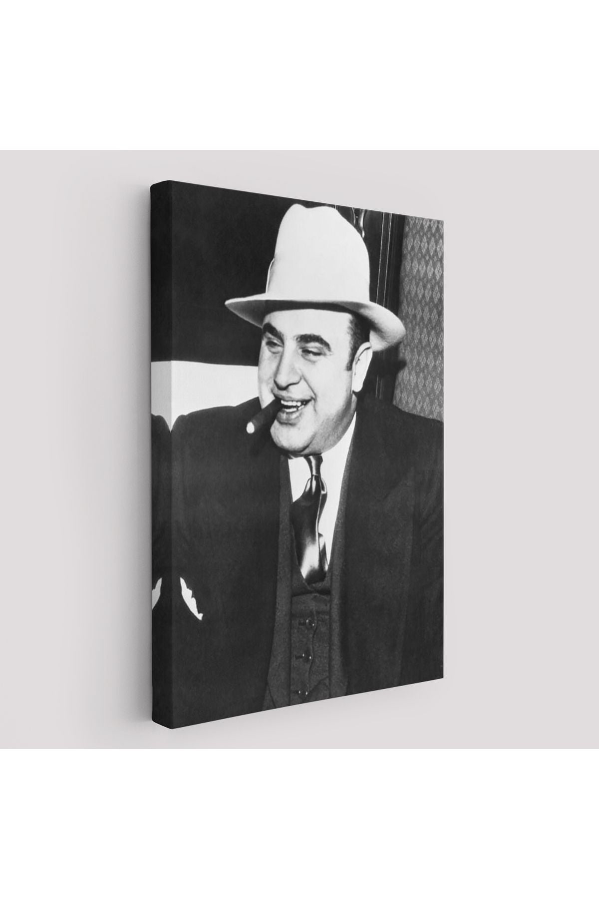 Ünlü Sabıka Fotoğrafı Posteri, Ünlü Mafya Patronu, Al Capone Kanvas Tablo-5292