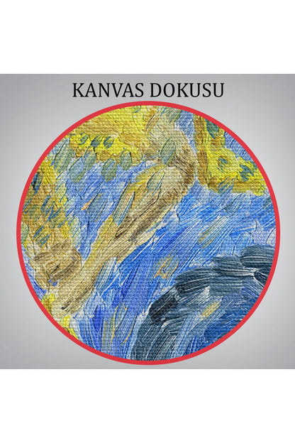 Yağmurda Süren Bisikletçi Yağlıboya Görünüm Dekoratif Kanvas Duvar Tablosu-3609