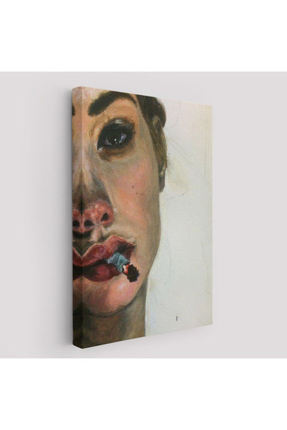 Sigara İçen Bitgin Kadın Tablosu-6019