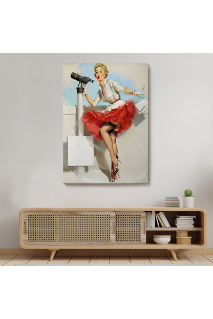 Sexi Denizci Kadın Dekoratif Duvar Tablosu-6434