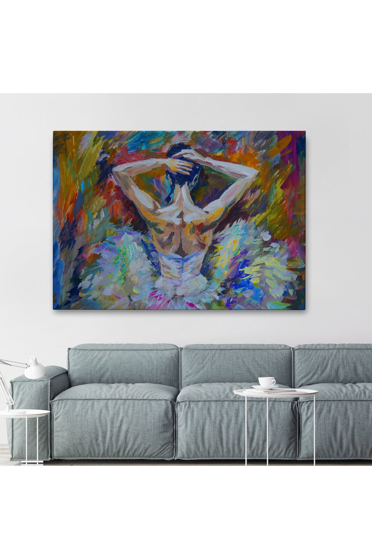 OZ Balerin Kız Yağlıboya Görünüm Dekoratif Kanvas Duvar Tablosu-3612