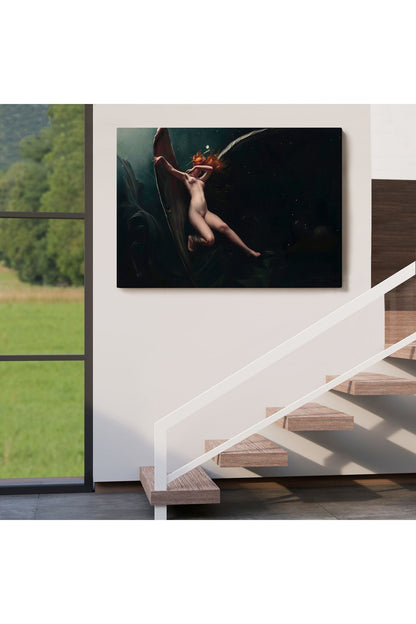 Yıldızlı Gökyüzü Altında Bir Peri Kanvas Tablo, Klasik Sanat Kanvas Tablo-5383