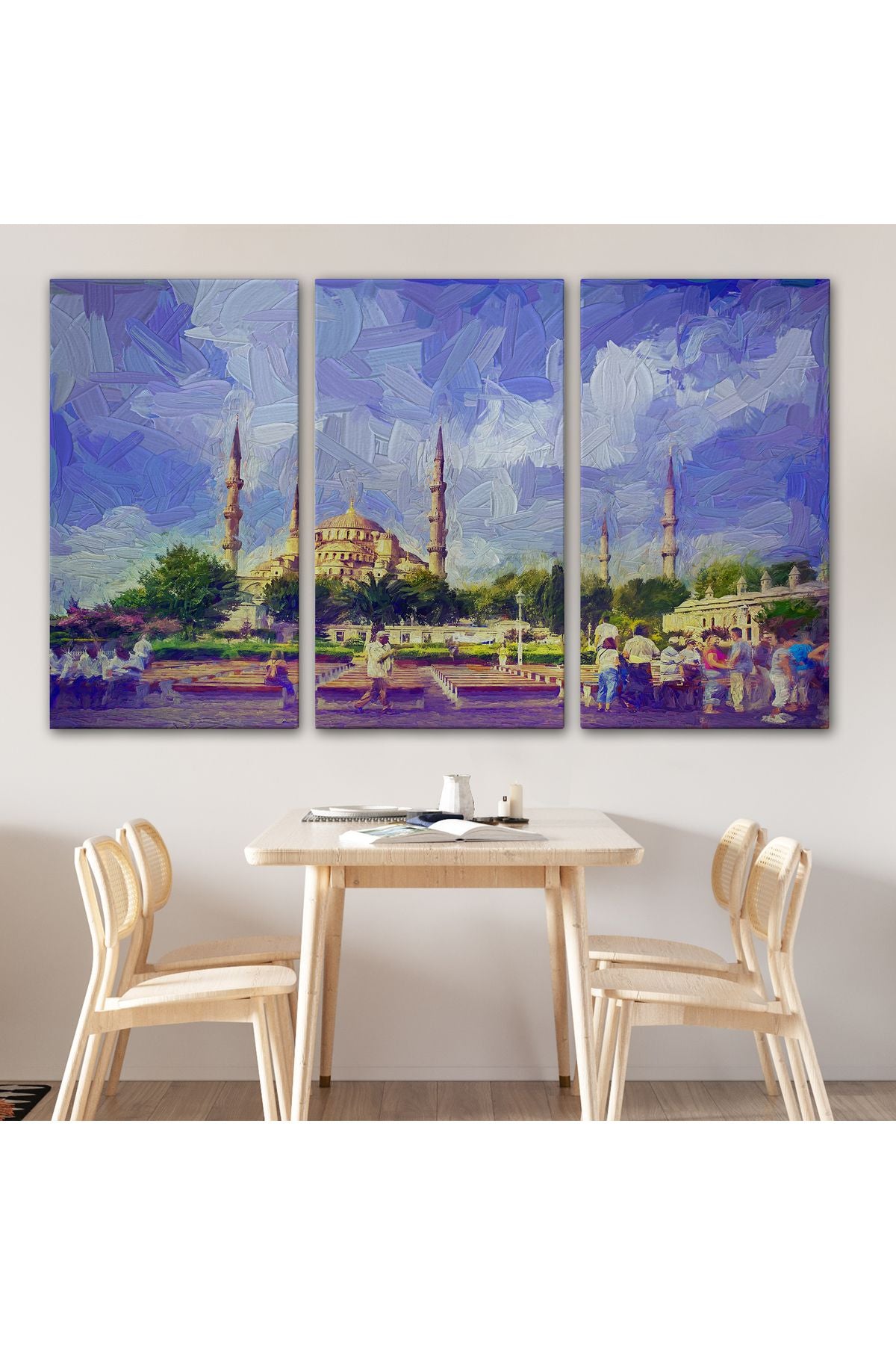 Sultan Ahmet Camii Yağlıboya Görünüm Dekoratif Kanvas Duvar Tablosu-3671