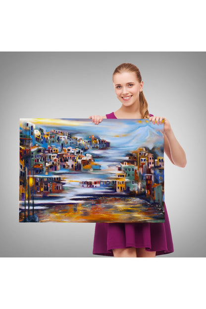 Volkan Eteğindeki Kasaba Duvar Tablosu-1226