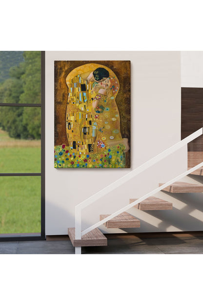 Gustav Klimt'in The Kiss İsimli Eseri Kanvas Tablo-5128