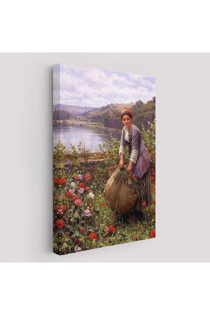 Kanvas Tablo, Duvar Dekoru, Bahçıvan Kadın ve Çim Biçmesi 6161 BUNGKNV
