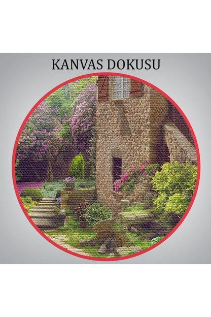 Avrupa Ev Manzarası Dekoratif Kanvas Duvar Tablosu-3734