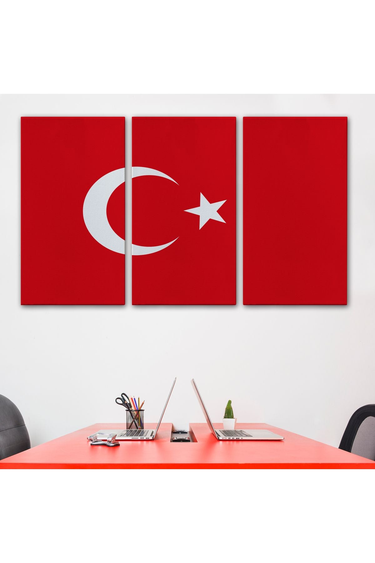 Türk Bayrağı Dekoratif Kanvas Duvar Tablosu-3668