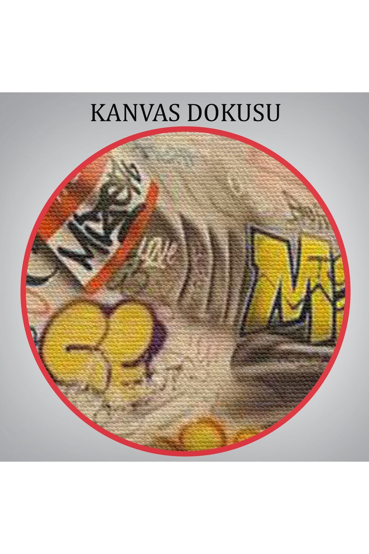 Graffiti Köpek Balığı Kanvas, Pop Art Tablo-5416