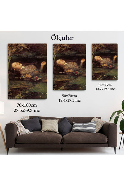 Shakespeare'in Ophelia'sı Hamlet Dekoratif Duvar Tablosu-6319