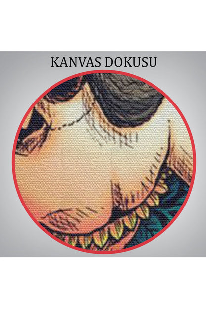 Renkli Çiçekler İçinde Dans Eden Sevgililer Duvar Tablosu-6200