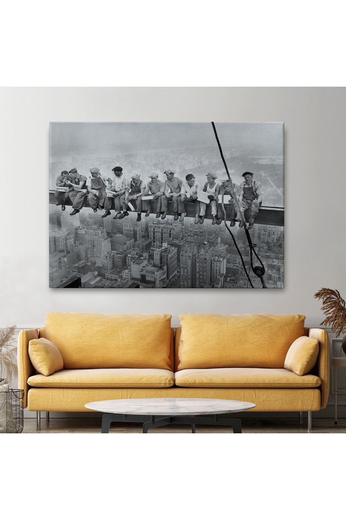 Bir Gökdelenin Tepesinde Öğle Yemeği New York Kanvas Tablo-5408