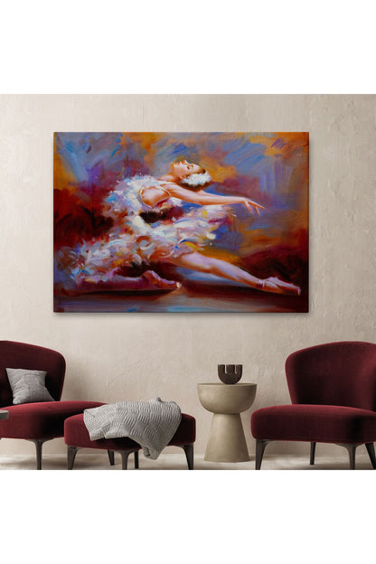 Balerin Kadın Yağlıboya Görünümlü Kanvas Tablo, Sanat Evi Dedoru-5026