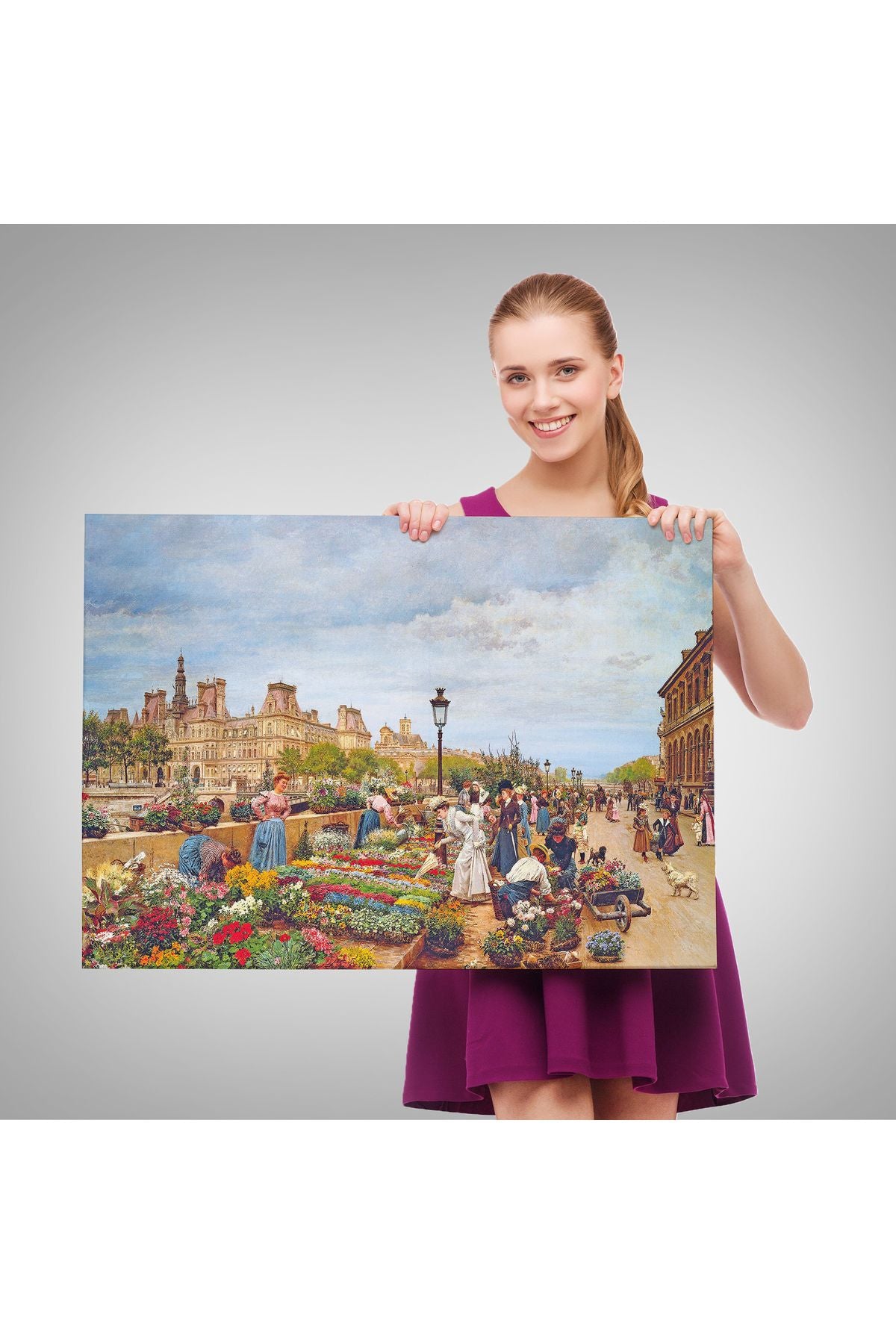 Dekoratif Kanvas Tablo, Duvar Tablosu-Asil Siyah At 6623