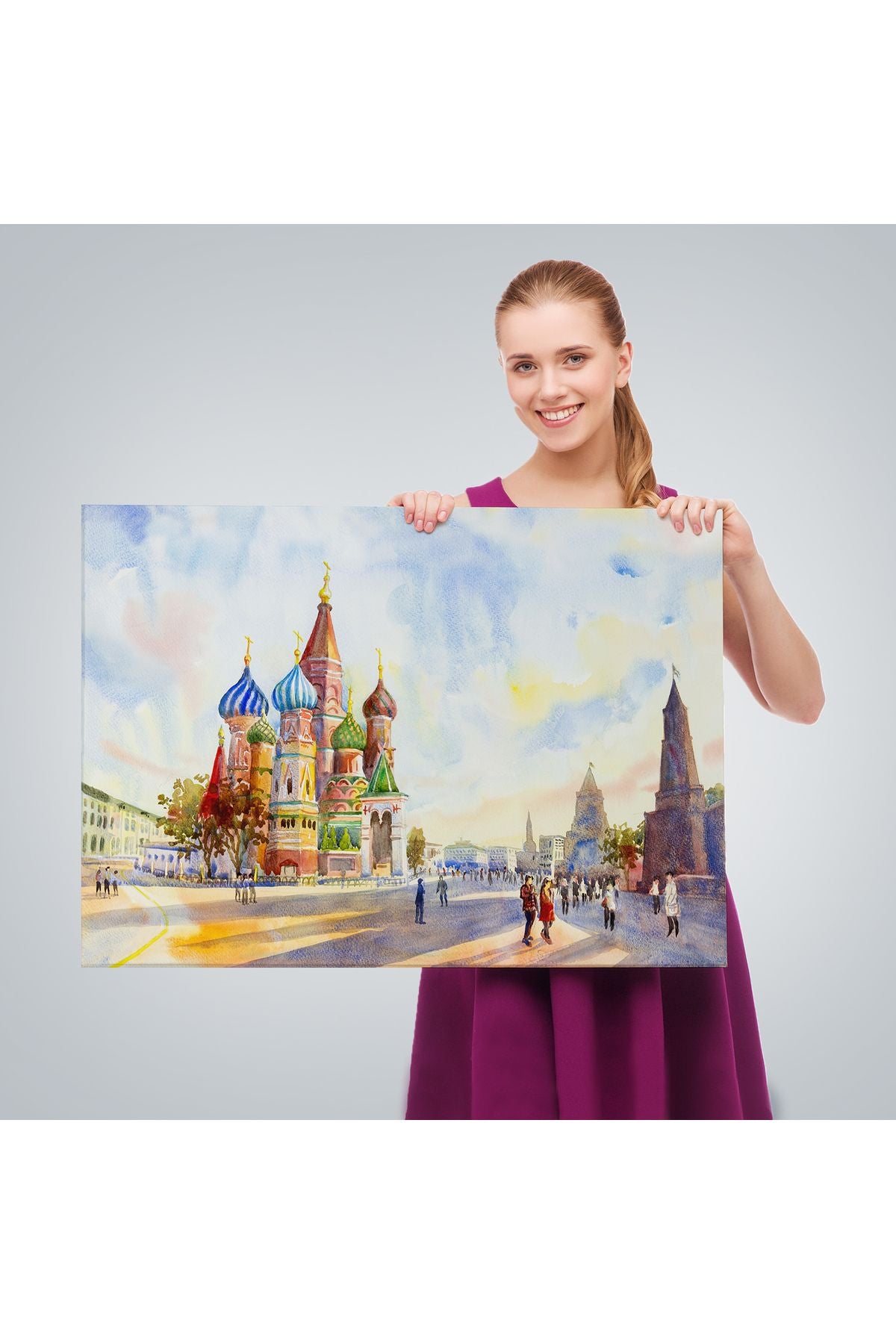 Kremlin Ve Kızıl Meydan Aziz Basil Katedrali Moskova Tablo-3559