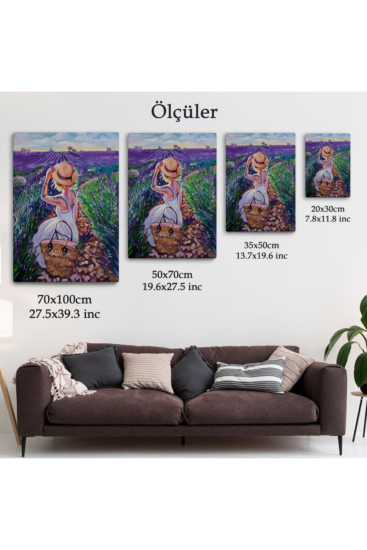 Mor Lavanta Tarkasındaki Kadın Tablosu-5954