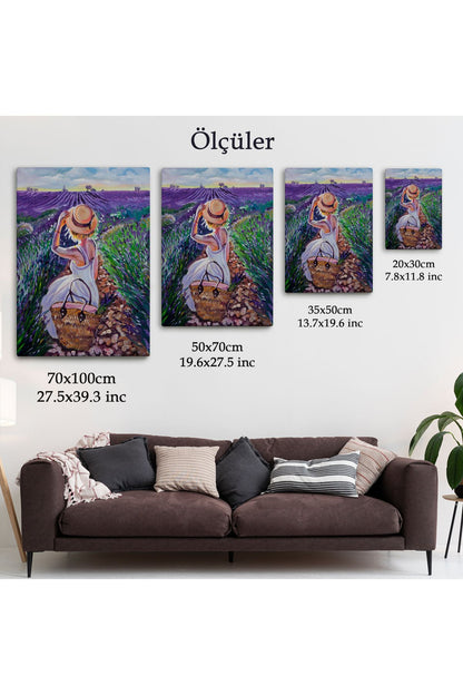 Mor Lavanta Tarkasındaki Kadın Tablosu-5954