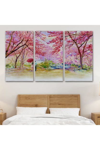 Sakura Ağacının Altındaki Sevgililer Kanvas Tablo-5082