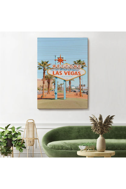 Las Vegas Nevada Ünlü Tabelası Duvar Tablosu-6294