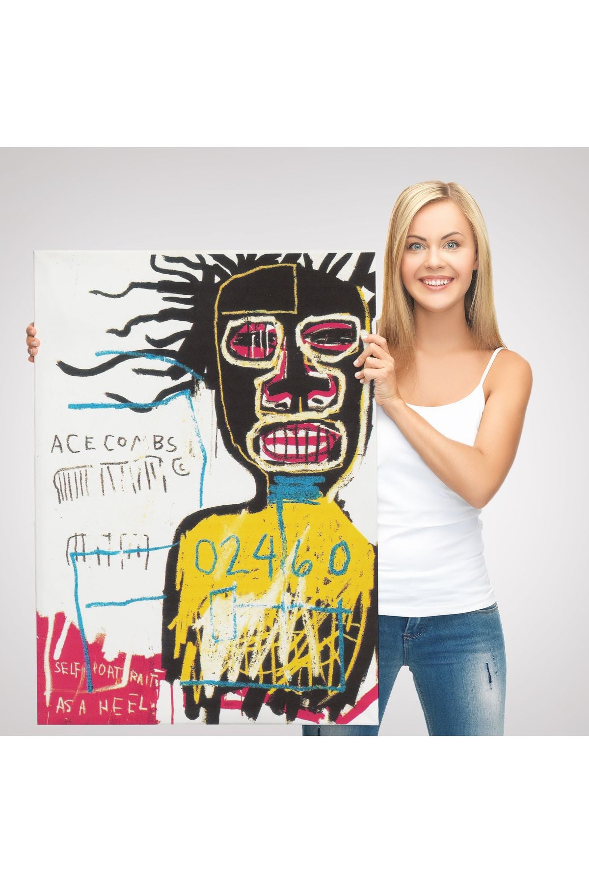 Jean Michel Basquiat'ın Kendi Portresi Kanvas Tablo-4967