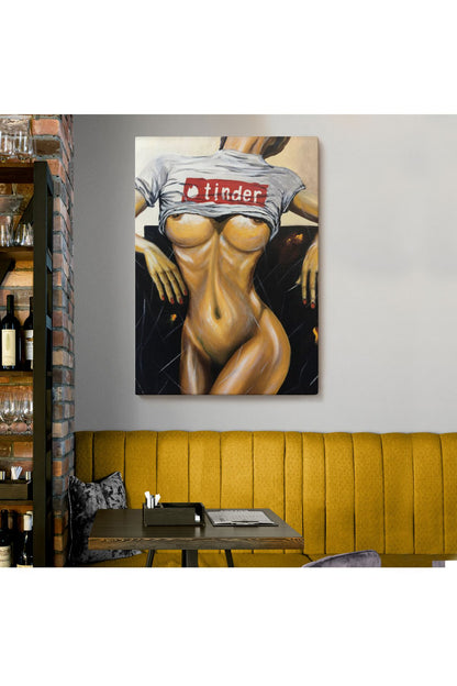 Kadın Yağlıboya Görünümlü Kanvas Tablo-5119