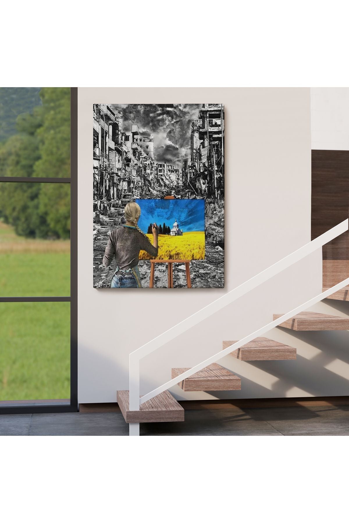 Hayalindeki Ukrayna'yi Çizen Ukraynalı Ressam Tablosu-6295