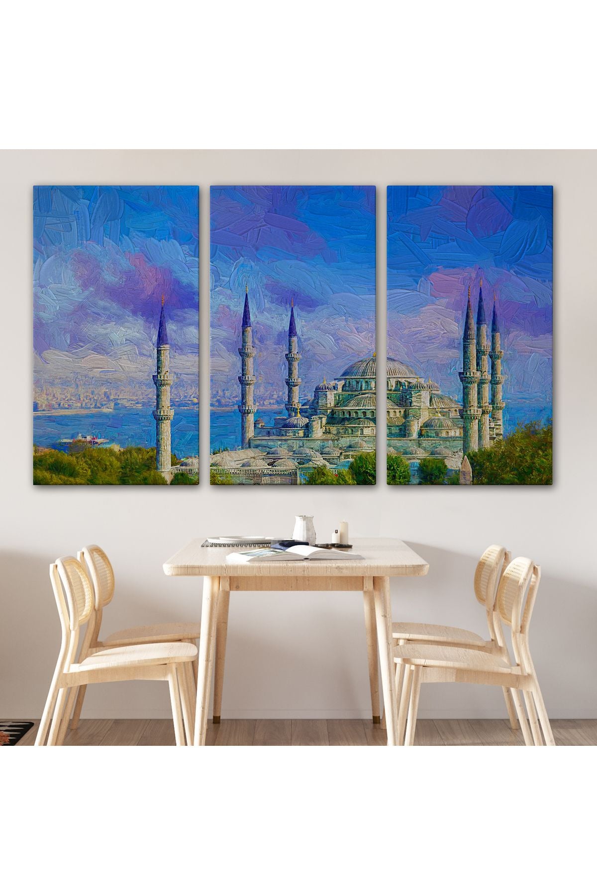 sybr seri001 Sultan Ahmet Cami Yağlıboya Görünüm Dekortif Kanvas Tablo-3370