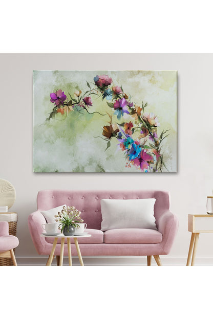 Soyut Bahar Çiçekleri Duvar Tablosu-3649