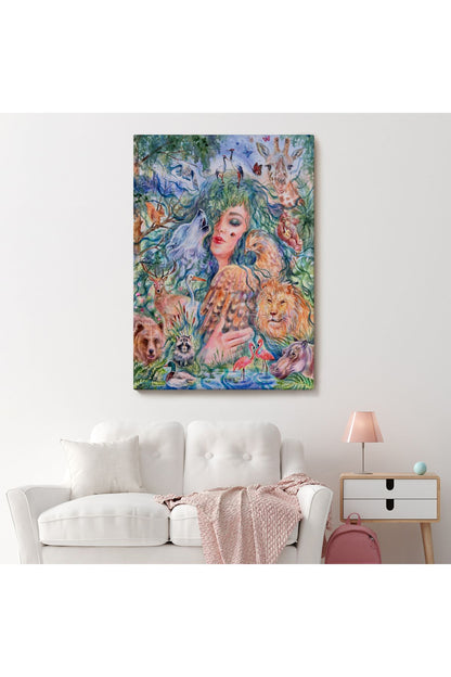 Dünya Hayvanlar Günü Konseptli Duvar Tablosu-6001