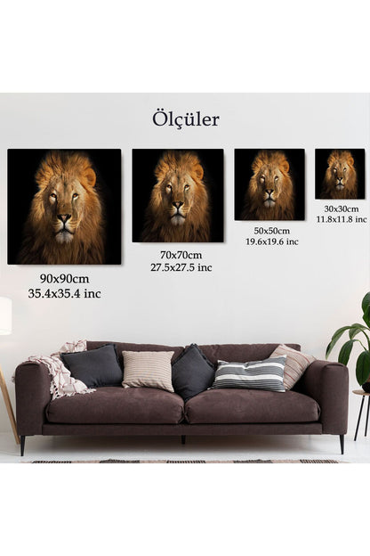 Aslan Dekoratif Kanvas Tablo-5847