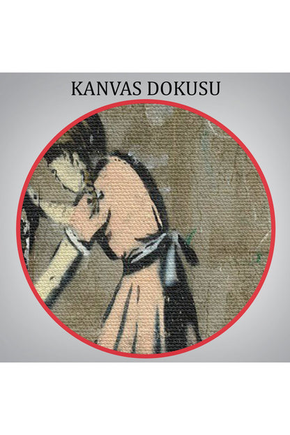 Bansky'nin Askeri Arayan Küçük Kız Eseri Kanvas Tablo-5013