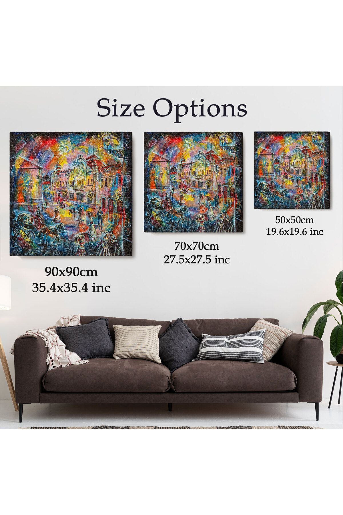 Renkli Şehir Manzarası Kanvas Tablo-5902